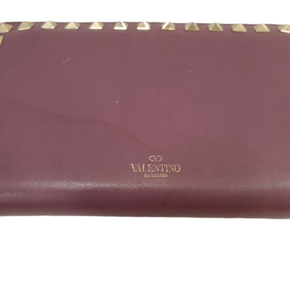 Valentino authentic Burgundy leather Rockstud Wallet - Picture 8 of 8